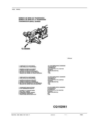 06MAYTRACTORS JOHN DEERE 5600 AND 57 CQ33115 00A01
INDEX GENERAL
 