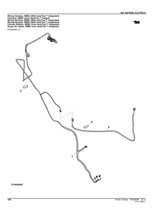 040 SISTEMA ELETRICO
Wiring Harness, SBBC (With AutoTrac™ Integrated)
Faisceau, SBBC (avec AutoTrac™ intégré)
Wiring Harness, SBBC (With AutoTrac™ Integrated)
Wiring Harness, SBBC (With AutoTrac™ Integrated)
Chicote Elétrico, SBBC (Com AutoTrac™ Integrado)
Grupo de cables, SBBC (con AutoTrac™ integrado)
ETN63940C B.1
190 6145J Tractor PC8550P (E.1)
ST752799(B.1)
 
