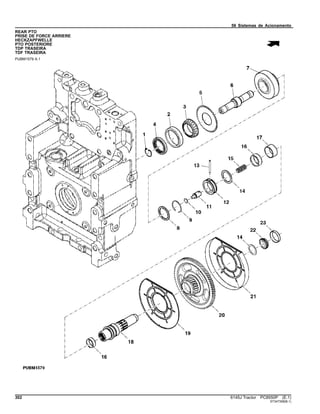 56 Sistemas de Acionamento
REAR PTO
PRISE DE FORCE ARRIERE
HECKZAPFWELLE
PTO POSTERIORE
TDP TRASEIRA
TDF TRASEIRA
PUBM1579 A.1
302 6145J Tractor PC8550P (E.1)
ST347358(B.1)
 