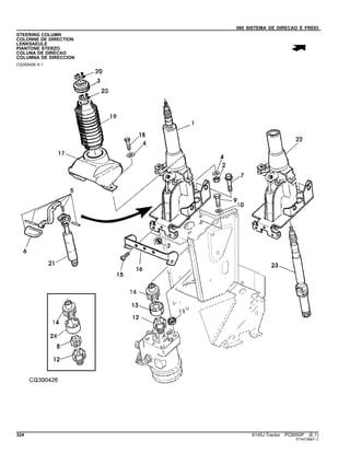 060 SISTEMA DE DIRECAO E FREIO
STEERING COLUMN
COLONNE DE DIRECTION
LENKSAEULE
PIANTONE STERZO
COLUNA DE DIRECAO
COLUMNA DE DIRECCION
CQ300426 A.1
324 6145J Tractor PC8550P (E.1)
ST347368(F.1)
 