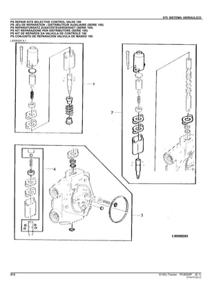 070 SISTEMA HIDRAULICO
PS REPAIR KITS SELECTIVE CONTROL VALVE 100
PS JEU DE REPARATION - DISTRIBUTEUR AUXILIAIRE (SERIE 100)
PS REPARATURSATZ ZUSATZSTEUERGERAET (SERIE 100)
PS KIT REPARAZIONE PER DISTRIBUTORE (SERIE 100)
PS KIT DE REPAROS DA VALVULA DE CONTROLE 100
PS CONJUNTO DE REPARACION VALVULA DE MANDO 100
LX008293 A.1
412 6145J Tractor PC8550P (E.1)
ST347413(A.2)
 