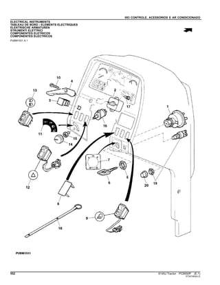 093 CONTROLE, ACESSORIOS E AR CONDICIONADO
ELECTRICAL INSTRUMENTS
TABLEAU DE BORD - ELEMENTS ELECTRIQUES
ELEKTRISCHE ARMATUREN
STRUMENTI ELETTRICI
COMPONENTES ELETRICOS
COMPONENTES ELECTRICOS
PUBM1531 A.1
552 6145J Tractor PC8550P (E.1)
ST347483(A.2)
 