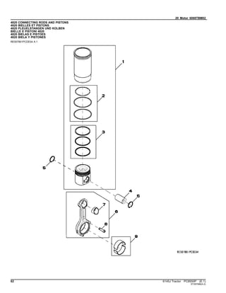 20 Motor 6068TBM02
4820 CONNECTING RODS AND PISTONS
4820 BIELLES ET PISTONS
4820 PLEUELSTANGEN UND KOLBEN
BIELLE E PISTONI 4820
4820 BIELAS E PISTOES
4820 BIELA Y PISTONES
RE507801PCDE04 A.1
62 6145J Tractor PC8550P (E.1)
ST397086(A.2)
 