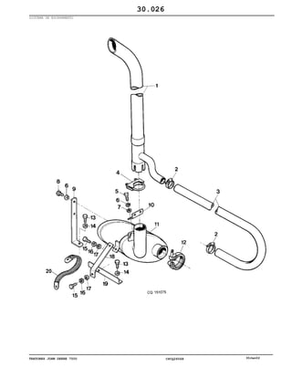 TRATORES JOHN DEERE 7500 CPCQ26568 30Jan02
SISTEMA DE ESCAPAMENTO
30.026
 
