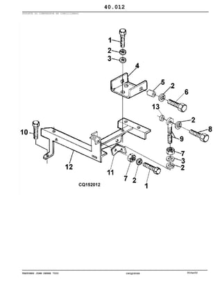 TRATORES JOHN DEERE 7500 CPCQ26568 30Jan02
SUPORTE DO COMPRESSOR AR CONDICIONADO
40.012
 