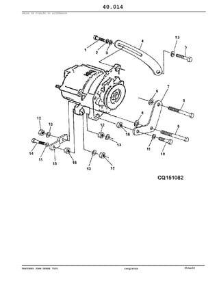 TRATORES JOHN DEERE 7500 CPCQ26568 30Jan02
PEÇAS DE FIXAÇÃO DO ALTERNADOR
40.014
 