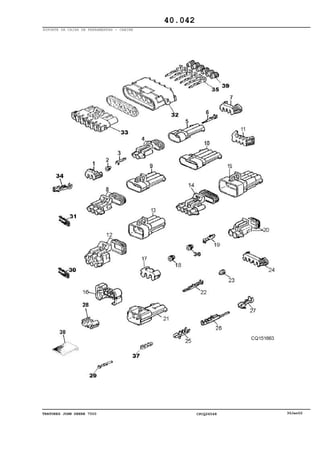 TRATORES JOHN DEERE 7500 CPCQ26568 30Jan02
SUPORTE DA CAIXA DE FERRAMENTAS - CABINE
40.042
 