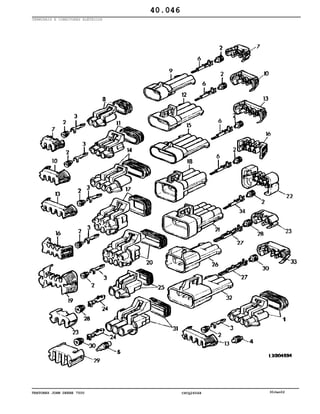 TRATORES JOHN DEERE 7500 CPCQ26568 30Jan02
TERMINAIS E CONECTORES ELÉTRICOS
40.046
 