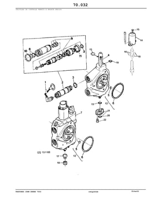 TRATORES JOHN DEERE 7500 CPCQ26568 30Jan02
VÁLVULAS DE CONTROLE REMOTO E ENGATE RÁPIDO
70.032
 