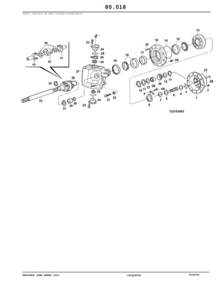 TRATORES JOHN DEERE 7500 CPCQ26568 30Jan02
GRUPO CARCAÇA DE ARTICULAÇÃO/PLANETÁRIA
80.018
 
