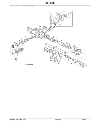 TRATORES JOHN DEERE 7500 CPCQ26568 30Jan02
GRUPO CILINDRO DE DIREÇÃO/ACIONAMENTO
80.022
 