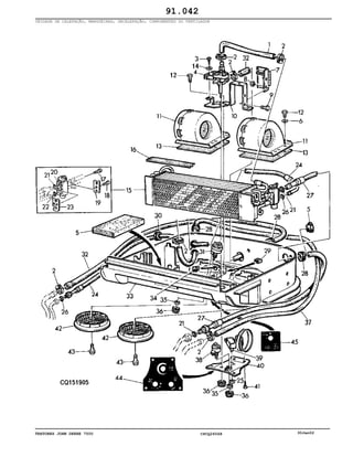 TRATORES JOHN DEERE 7500 CPCQ26568 30Jan02
UNIDADE DE CALEFAÇÃO, MANGUEIRAS, DECALEFAÇÃO, COMPONENTES DO VENTILADOR
91.042
 