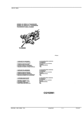 30Jan02TRATORES JOHN DEERE 7500 CPCQ26568 00A01
INDICE GERAL
 