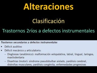 Defectos Instrumentales Tratornos del Lenguaje | PPTX