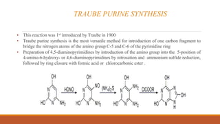 Traube purine synthesis