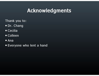 Final Research Presentation