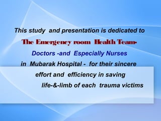 Golden Hours of trauma patients | PPT
