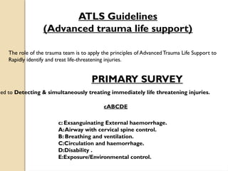 Comprehensive Overview of Trauma Management and Emergency Care | PPTX