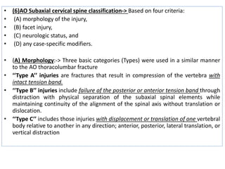 cervical Trauma classification | PPTX