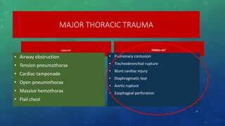 Comprehensive Overview of Thoracic and Abdominal Trauma Management | PDF