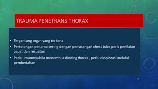 Comprehensive Overview of Thoracic and Abdominal Trauma Management | PDF