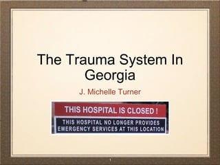 The Trauma System In Georgia ,[object Object]