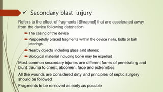 Response to Trauma And Blast and Gunshot Injuries | PPTX