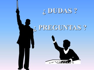 ¿ DUDAS ?
¿ PREGUNTAS ?

 