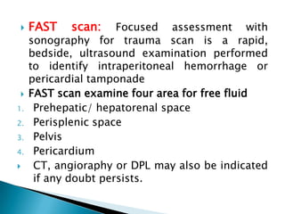 Fast Scan Report Trauma anaesthesia dr.abhishek | PPTX