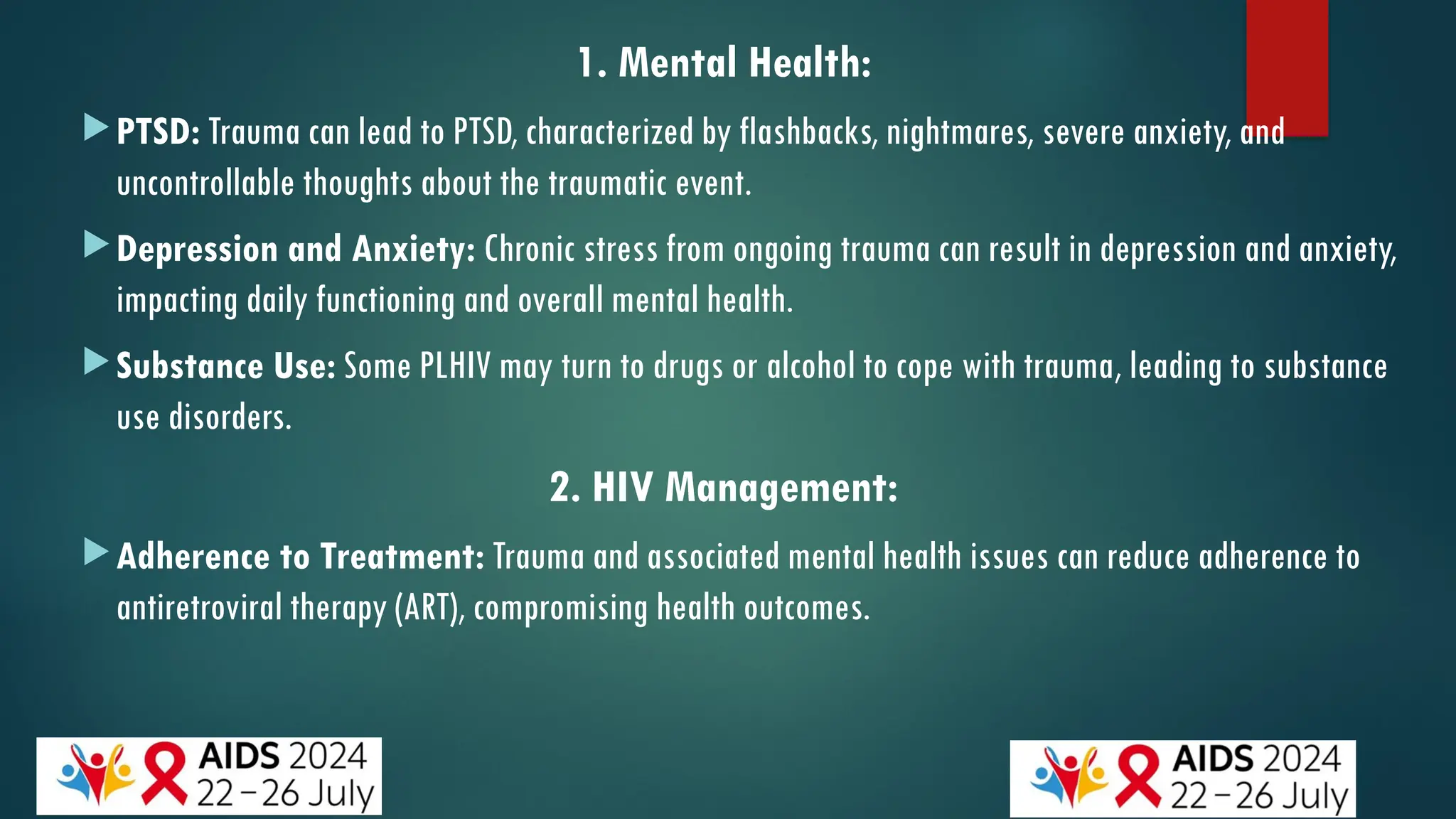 Trauma and Mental Health among people living with HIV | PPTX