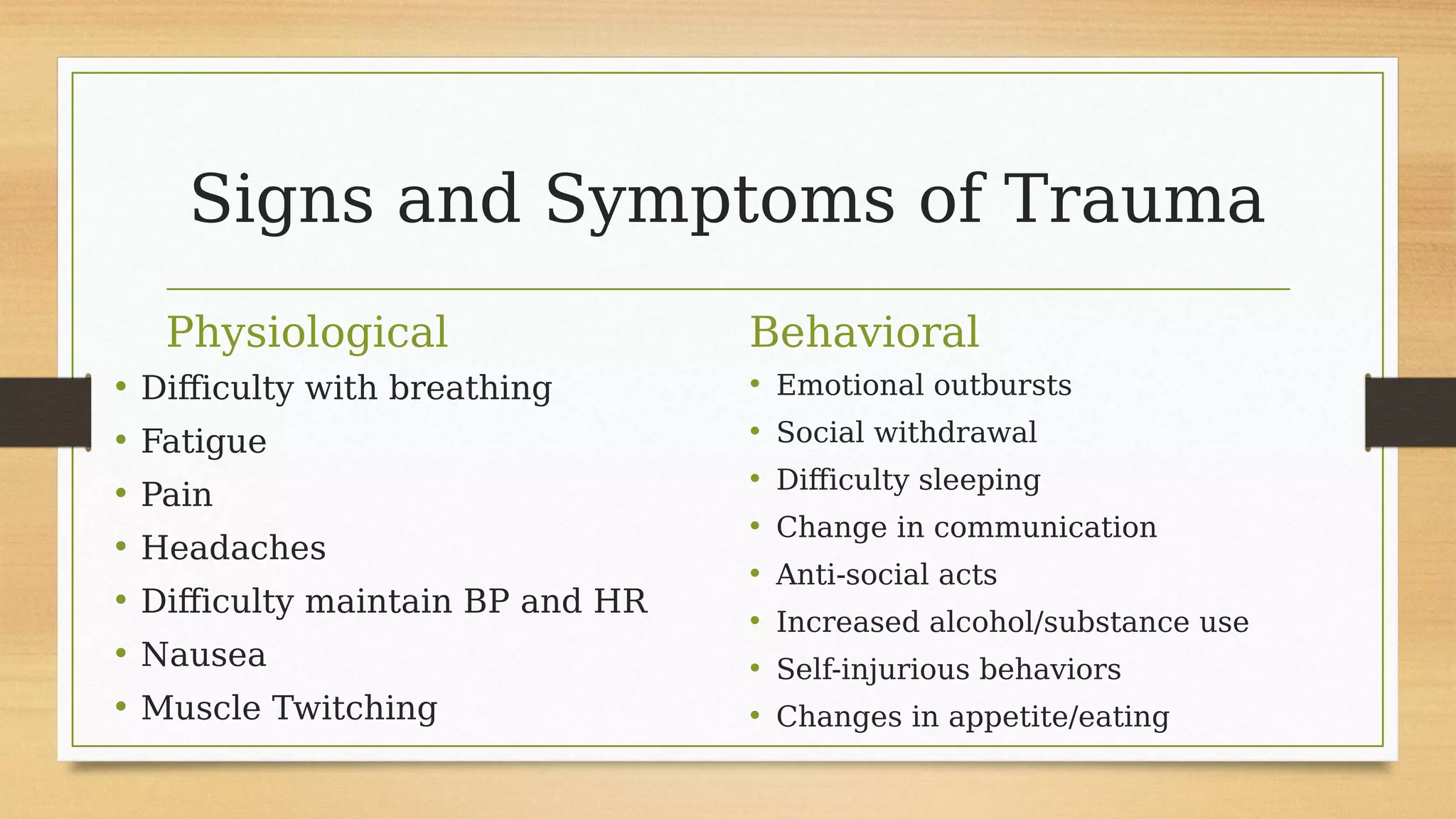 Trauma and stressor related disorders | PDF