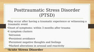 Trauma and stressor related disorders | PDF