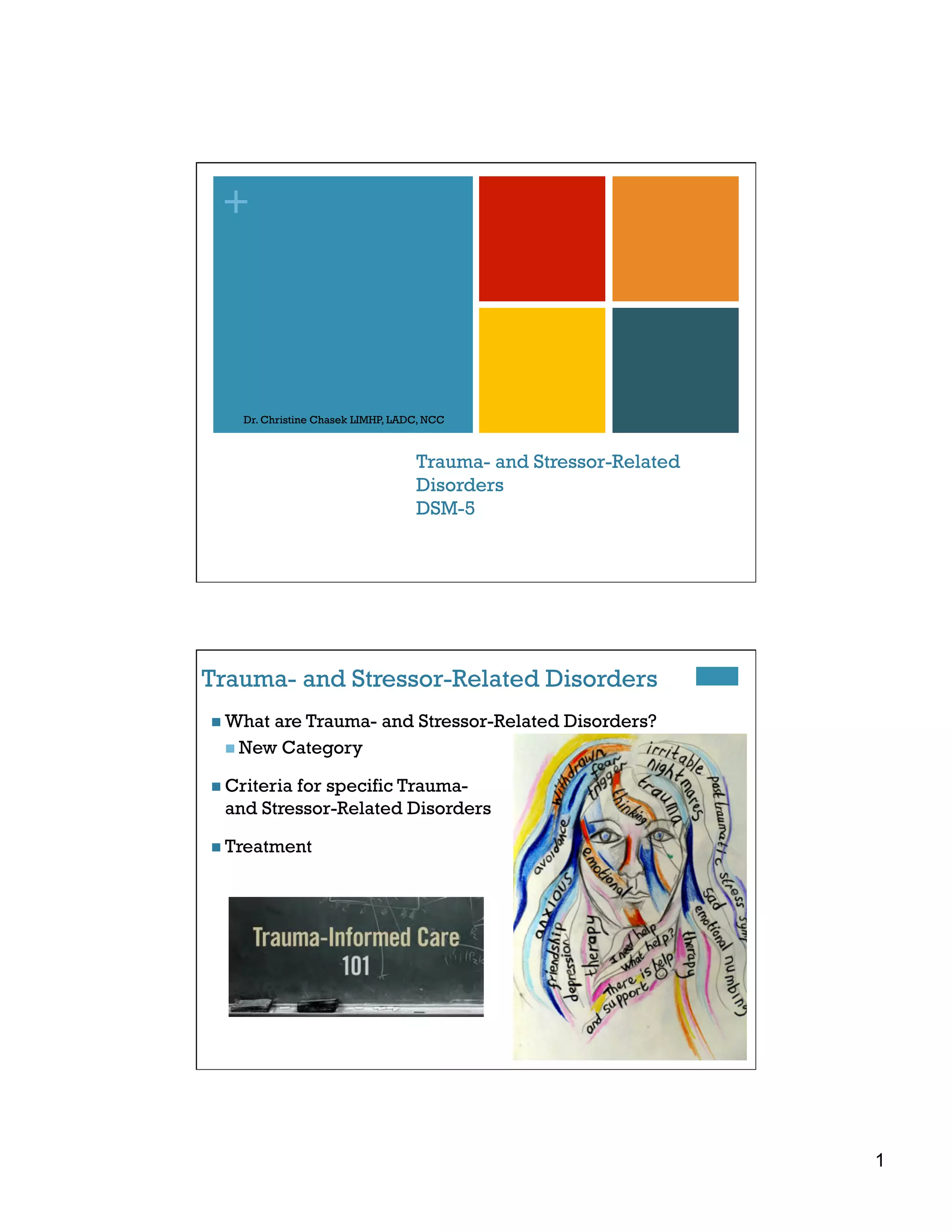 DSM-5: Trauma and Stress Related Disorders, Dissociative Disorders ...