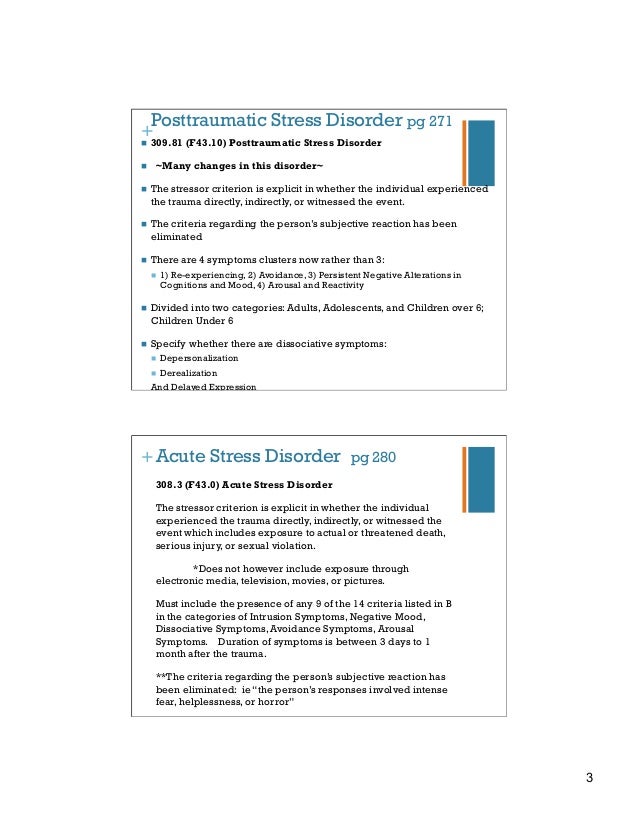 Dsm 5 Trauma And Stress Related Disorders