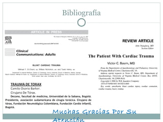 Trauma cardiaco cerrado
