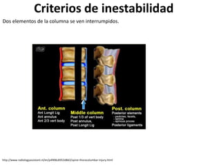 Trauma columna | PPTX