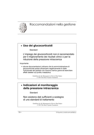 Linee guida per la gestione del trauma cranio-encefalico | PDF