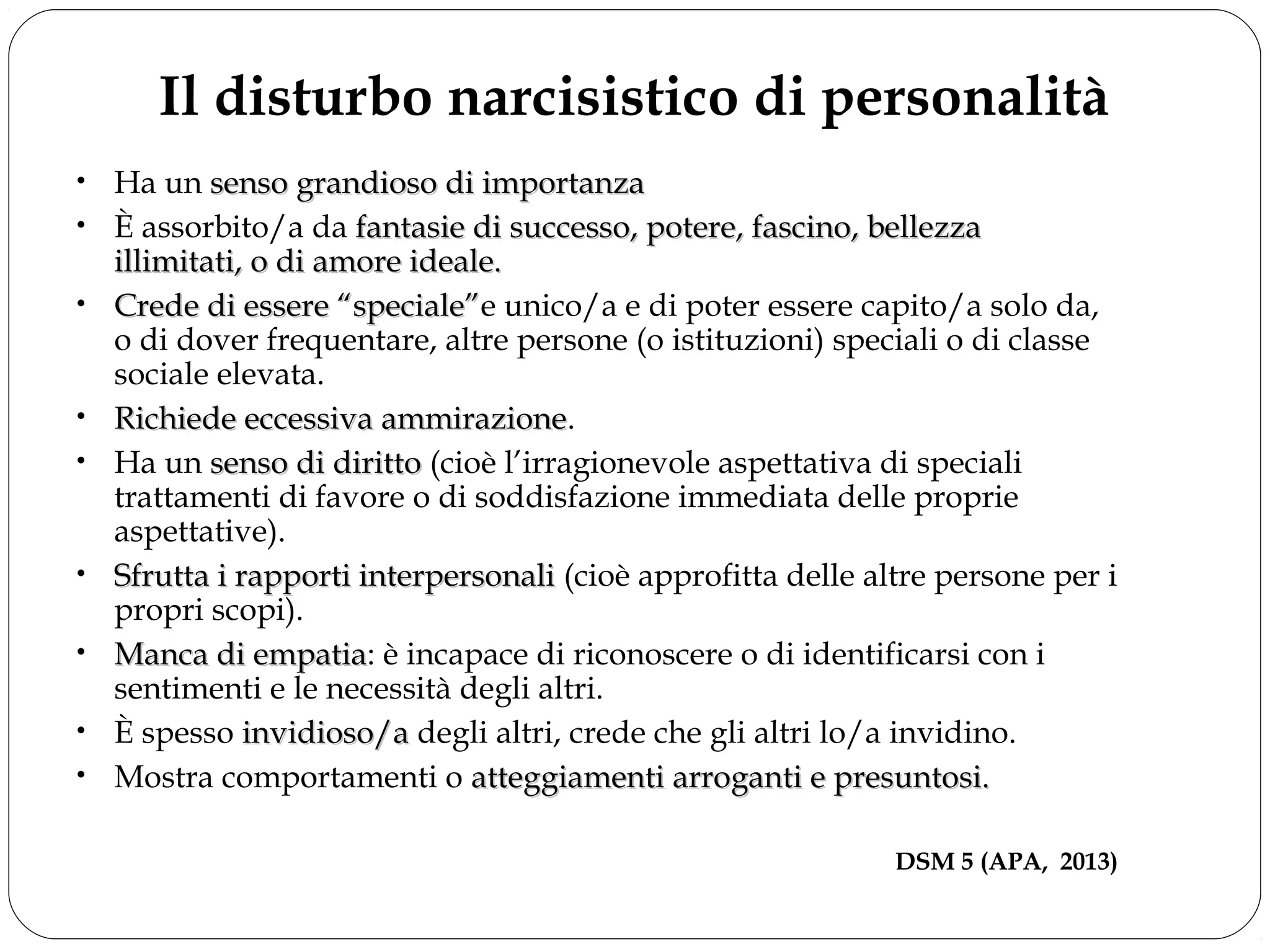 Trauma da narcisismo | PPT