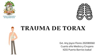 Ext. Any Joyce Flores 202080060
Cuarto año Medico y Cirujano
IGSS Puerto Barrios Izabal
 