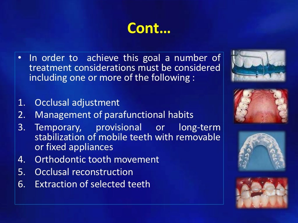 Trauma from occlusion