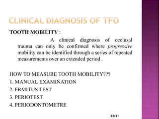 Trauma from occlusion | PPTX