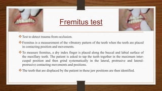 Friction Fremitus Trauma from occlusion | PPTX