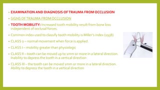 Trauma from occlusion in periodontics | PPTX