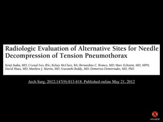 Arch Surg. 2012;147(9):813-818. Published online May 21, 2012
 