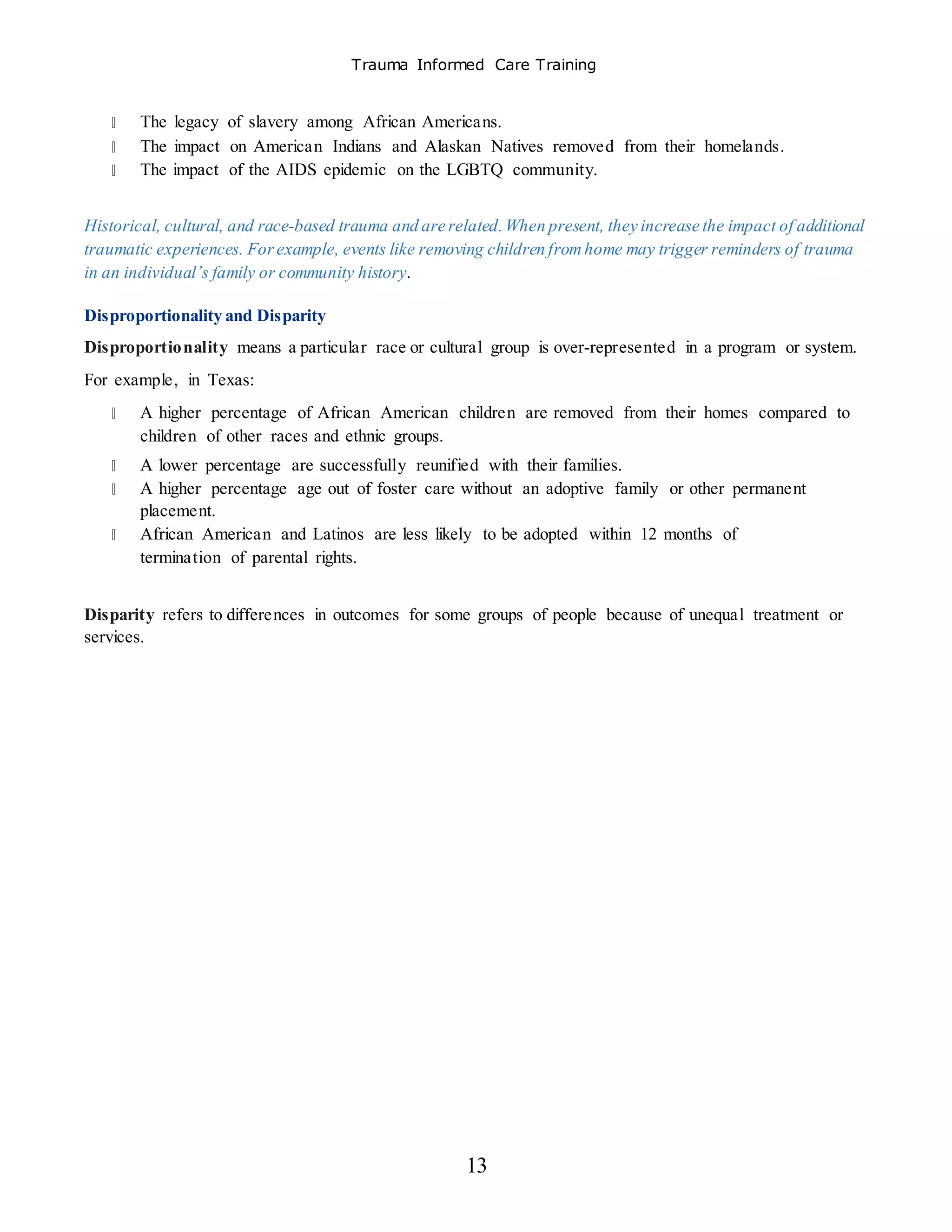 Trauma informed care | DOCX