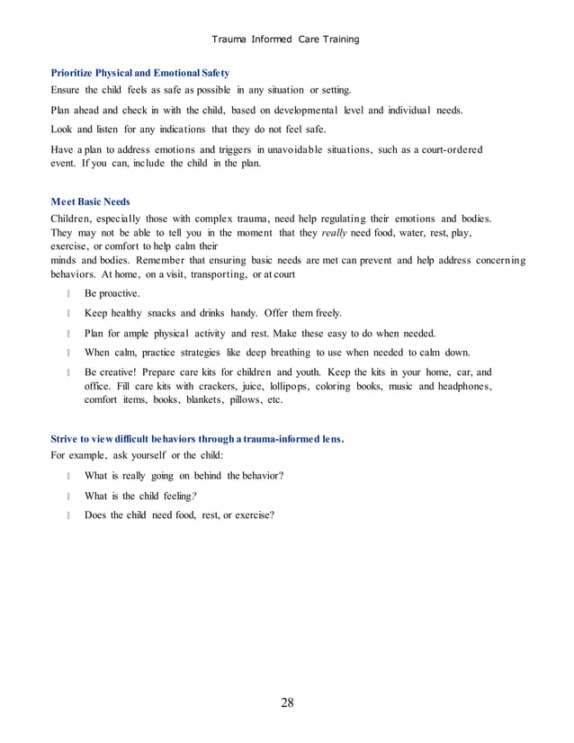 Trauma informed care | PDF