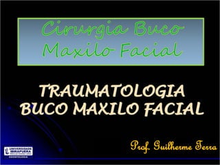 TRAUMATOLOGIA
BUCO MAXILO FACIAL

          Prof. Guilherme Terra
 