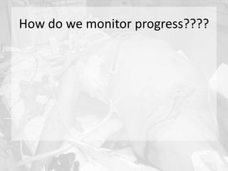 How do we monitor progress????
 