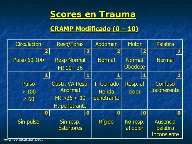 Trauma scores