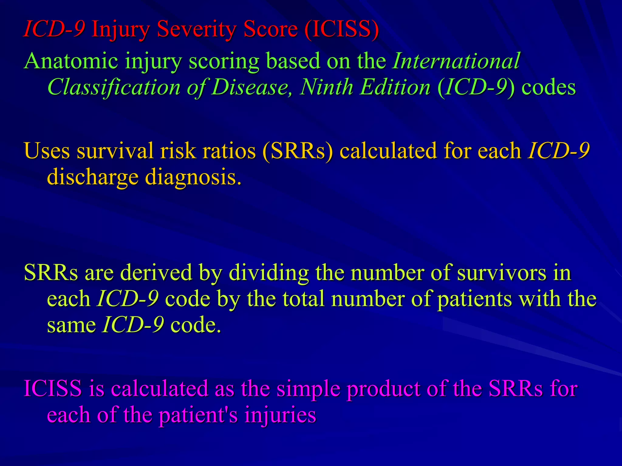 Ign 9 Score Trauma scoring systems | PDF